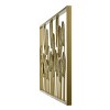Pendant Leaflets Metal Medallion Stemmed Leaves Wall Art Gold - StyleCraft: Contemporary Iron Botanical Sculpture with Mounting Hardware - 3 of 4