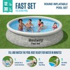 Bestway Inflatable Stacked Stone Design Outdoor Above Ground Backyard Swimming Pool Set - 2 of 4