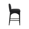 Meridian Furniture,Waldorf Black Boucle Fabric Stool - 4 of 4