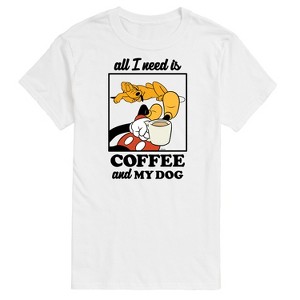 Men's - Disney - Coffee and My Dog Short Sleeve Graphic T-Shirt - 1 of 4