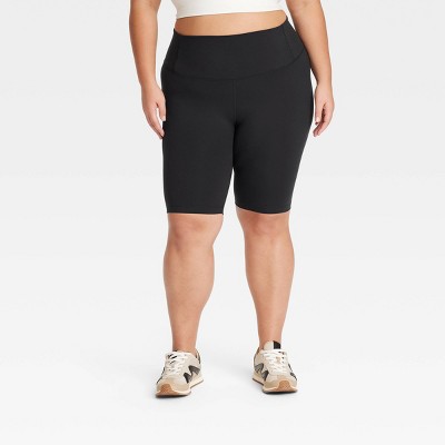 Women’s Dynamic Flex High-Rise Bike Shorts 10" - All In Motion™ Black