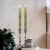 LumaBase Battery-Operated Birch Wood Taper Candles - Set of 2 - 4 of 4