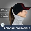 TrailHeads Women’s Ponytail Beanie - Winter Trucker Hat with Drop Down Fleece Ear Warmers - 4 of 4