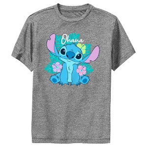 Boy's Lilo & Stitch Tropical Ohana Stitch Performance Tee - 1 of 4