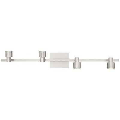 Lincoln Brushed Steel 4-Light Adjustable LED Track