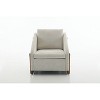 Okak Modern Accent Chairs for Bedroom, Chenille Fabric Upholstered Chair with Wooden Side Frame, Accent Leisure Chair with Cushioned Seat - 4 of 4