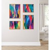 Kate & Laurel All Things Decor: Sylvie EV Brushstroke 128 Art by Jessi Raulet, Modern Gallery-Wrapped Canvas Set - 3 of 4