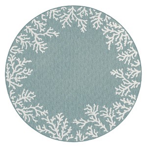 Liora Manne Carmel  Indoor/Outdoor Rug  Aqua.. - 1 of 4