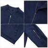 Mens Bomber Jackets Faux Suede Lightweight Flight Jacket Zip Up Active Coat - 4 of 4