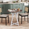 Tangkula 31.5 Inch Round Dining Table for 2-4 Thick Wooden Tabletop Metal Pedestal Base - 3 of 4