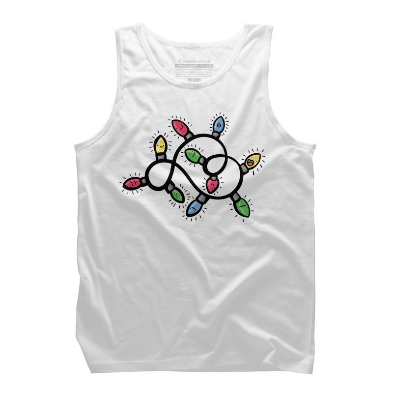 Men's Design By Humans Christmas Lights By emcgaughey Tank Top, 1 of 4