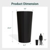 NAYSAYE 23.6" Tall Large Outdoor Planters for Porch Decor with Drainage Hole, Wide Stripe Design Flower Pots - 4 of 4