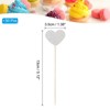 Unique Bargains Wedding Engagement Birthday Decoration Heart Shape Cupcake Toppers Picks 50 Pcs - 2 of 4