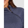 RBX Active Women's Wrap Front Pullover Zip Mock Neck Fleece Sweatshirt with Pockets and Thumbholes - 4 of 4