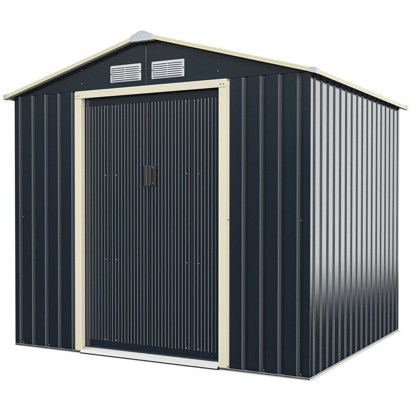 Costway Outdoor Tool Storage Shed Large Utility Storage House w/ Sliding Door, 1 of 11