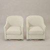 KINWELL 30" Wide Nursery Swivel Glider Chair Upholstered Armchair, Set of 2 - 3 of 4