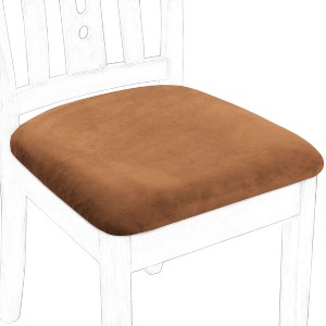 PiccoCasa Velvet Stretchable Printed Dining Room Chairs Slipcover 18" x 18" 6 Pcs - 1 of 3