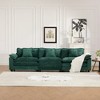 3 Seats Wider Armrest Chenille Modern Sectional Couch with Ergonomic Design and Flexible Modular - 2 of 4