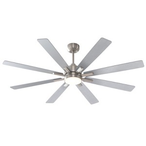 Warmiplanet 62"Ceiling Fans with Lights and Remote Control, Reversible Silent DC Motor, 6 Speeds, 3 Color Dimmable LED Light, Timer, Nickel, 9-Blades - 1 of 4