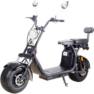 MotoTec Knockout 60v 2000w Lithium Electric Scooter Black - 1 of 4