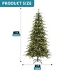 7.5ft Prelit Slim Fraser Grande Christmas Tree  with 2199 Mixed PE & PVC Tips, 400 Lights & 11 Light Modes - 3 of 4
