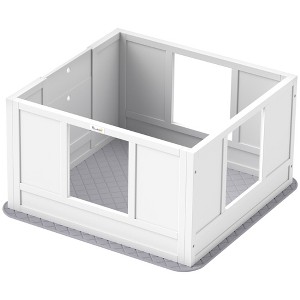 Skyzone Small Dog Whelping Box with Waterproof Washable Pad, Adjustable Entrance & Clear Acrylic - 1 of 4