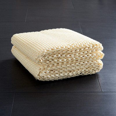 White Polyester and Vinyl Non-Slip Rug Pad