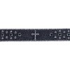 CTM Women's Dark Cross Rhinestone Bling Belt - image 3 of 4