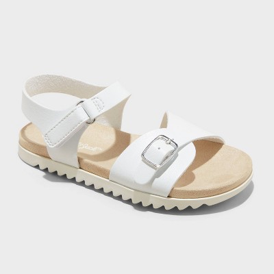 Toddler Shaelyn Footbed Sandals Cat & Jack™ Solid White 8t Target