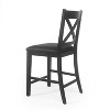 Okak Set of 2 Farmhouse Counter Height Bar Stools for Dining Rooms,High Hollow Back Upholstered Counter Bar Stools Without Arm - 4 of 4