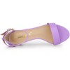 Allegra K Women's Faux Leather Adjustable Ankle Strap Kitten Heel Sandals - 4 of 4
