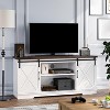 Jojoka White Farmhouse TV Stand for 65 Inch TV, TV Media Console Table - 2 of 4