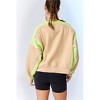 Women's Asymmetrical Hem Contrast Pullover - PAPERMOON - 2 of 4