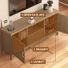 Farmhouse TV Stand for TVs Up to 65", Farmhouse Entertainment Center with Door, Rustic Media Console TV Cabinet with Storage & Adjustable Shelf - 4 of 4