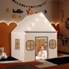 Honeyjoy Kids Play Tent with Padded Mat, Star Lights, Side Storage Bags, Door & Windows Beige/Brown/Pink - 2 of 4
