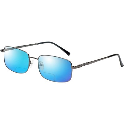 Enhance BIG&TALL EN4106 Men's Polarized Bi-Focal Sunglasses 41 Options Gold 60mm Green Mirror +1.00