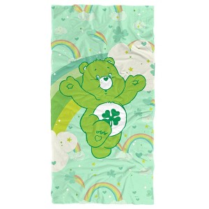 Care Bears Shamrocks And Rainbows 30” x 60” Beach Towel - 1 of 4