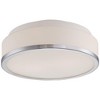 Possini Euro Design Mavis Modern Ceiling Light Flush Mount Fixture 10 1/4" Wide Chrome 2-Light White Opal Glass Shade for Bedroom Kitchen Living Room - 3 of 4