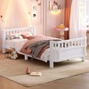 Lyngins Kids’ Wood Platform Bed Frame with Safety Guardrails and Detachable Fence, Rounded Corners, Toddler Beds, Twin Size Bed Frame for Kids - 2 of 4