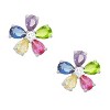 1.31 CT. T.W. Children's Multi Color Flower Cubic Zirconia Stud Earrings In Sterling Silver - 3 of 3