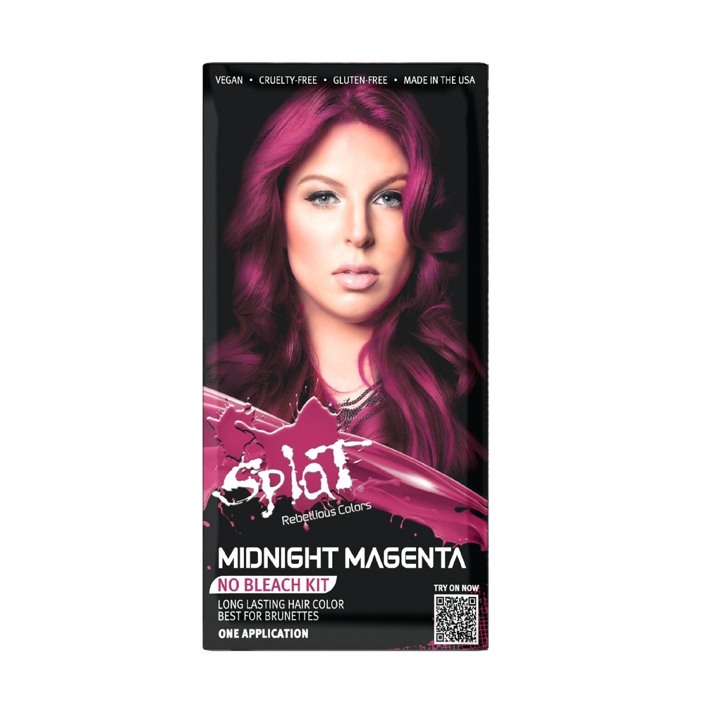 Photos - Hair Dye SPLAT Midnight Kit Semi Permanent Hair Color - Magenta - 6.75 fl oz 