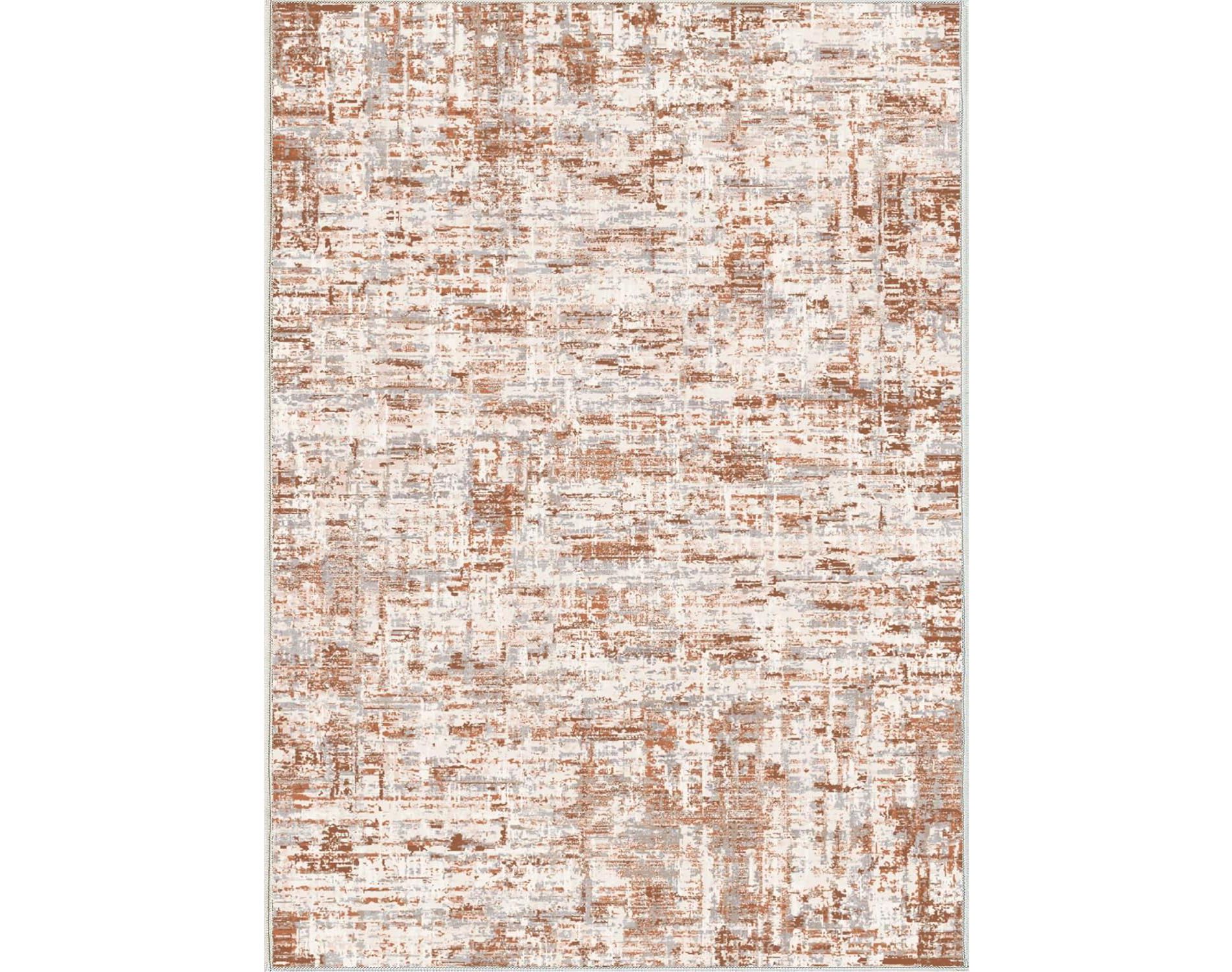 Abynow Modern Abstract Solid Rustic Indoor Area Rug-8' x 10'-Faded Brown