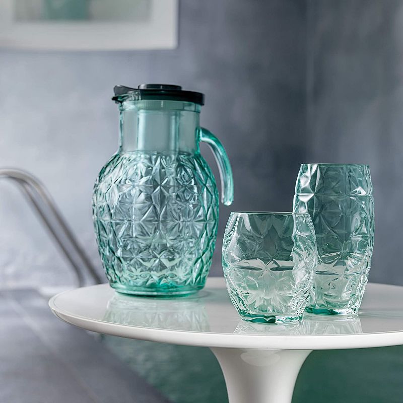 Bormioli Rocco Oriente Water Glass, 6-Piece, 13.5 oz, Cool Green,Cool Green, 4 of 6