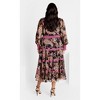 Women's Plus Size Gwendolyn Print Dress - black | CITY CHIC - 2 of 4