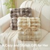 Itopfox Faux Fur Throw Blanket for Couch, Decorative Tie-Dye Plush Bubble Blanket - Super Soft & Cozy Fluffy Faux Rabbit Fur Blanket for Women Gift - 4 of 4