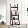 QingMoon 5-Tier Ladder Storage Rack, Wood Storage Display Rack, Freestanding Bookshelf for Living Room, Home Office, Kitchen, Bedroom - 4 of 4