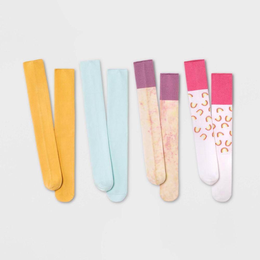 Kids' 4pk Adaptive Knee High Socks - Cat & Jack S, One Color **2**