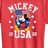 Women's - Disney - Mickey Waving Flag USA Short Sleeve Graphic T-Shirt - 2 of 4