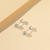 Girls' Glitzy Fireball Screw Back Sterling Silver Earrings - In Season Jewelry - 4 of 4