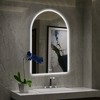 MAYEERTY Arched Aluminum Alloy Bathroom Mirror with Unframed Defogging Function for Bathroom Gold - 4 of 4